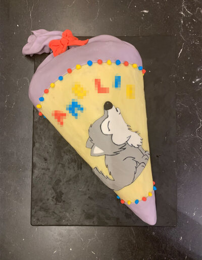 DIY Torte Schultüte Wolf 3D