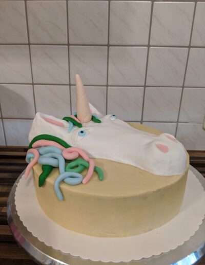 DIY Torte Einhornkopf 3D