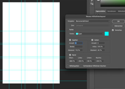 Hilfslinienlayout