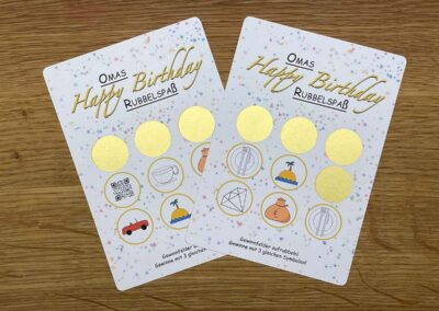 DIY-Rubbellose mit Rubbelsticker