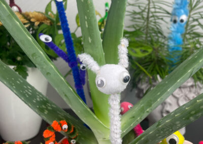 DIY Blumenmonster Weiß mit anderen