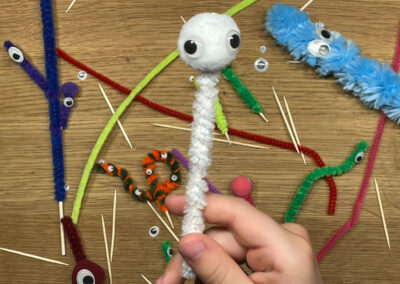 DIY Blumenmonster weiß ohne Hörner