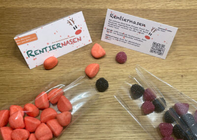 diy-Weihnachtstüten: Anleitung Rentiernasen 2 Varianten