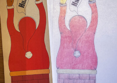 Malrichtung auf der Folie