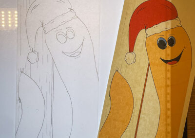 Vorlage vorsichtig entfernen