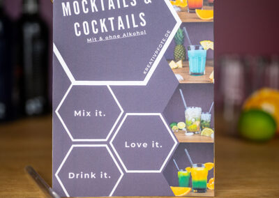Kinderfreundliche Cocktails! Cocktailkarte, klassische Cocktails & Mocktails