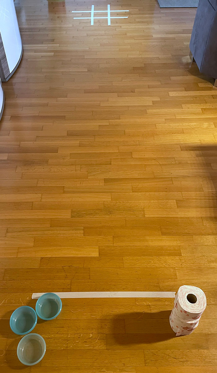 Sprint TicTacToe kreatives Partyspiel mit Laufspiel und Bodenfeld